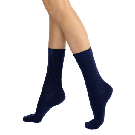 CALZINO CORTO A COSTINE CON CASHMERE