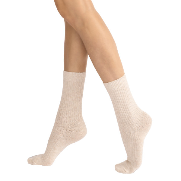 CALZINO CORTO A COSTINE CON CASHMERE